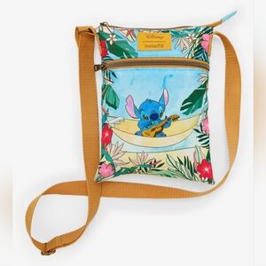 Loungefly Disney Stitch In Hammock Passport Crossbody Bag